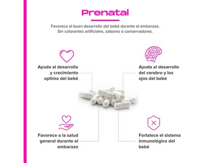 Foto 5 | Suplemento Multivitamínico Prenatal Vital4 60 Cápsulas Sabor Sin Sabor