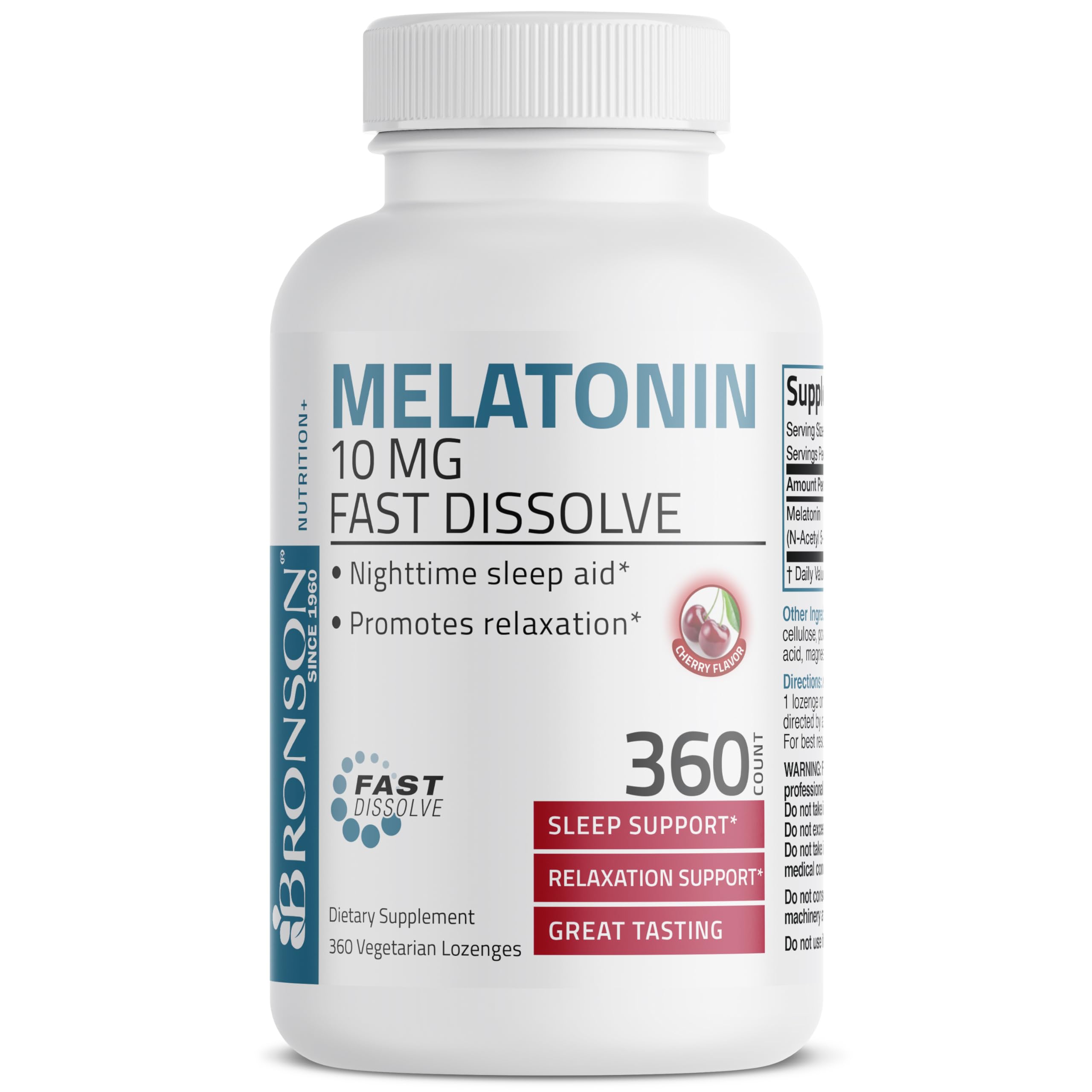 Foto 6 pulgar | Suplemento Bronson Melatonin, Tabletas De Disolución Rápida De 10 Mg, 360 Unidades - Venta Internacional.