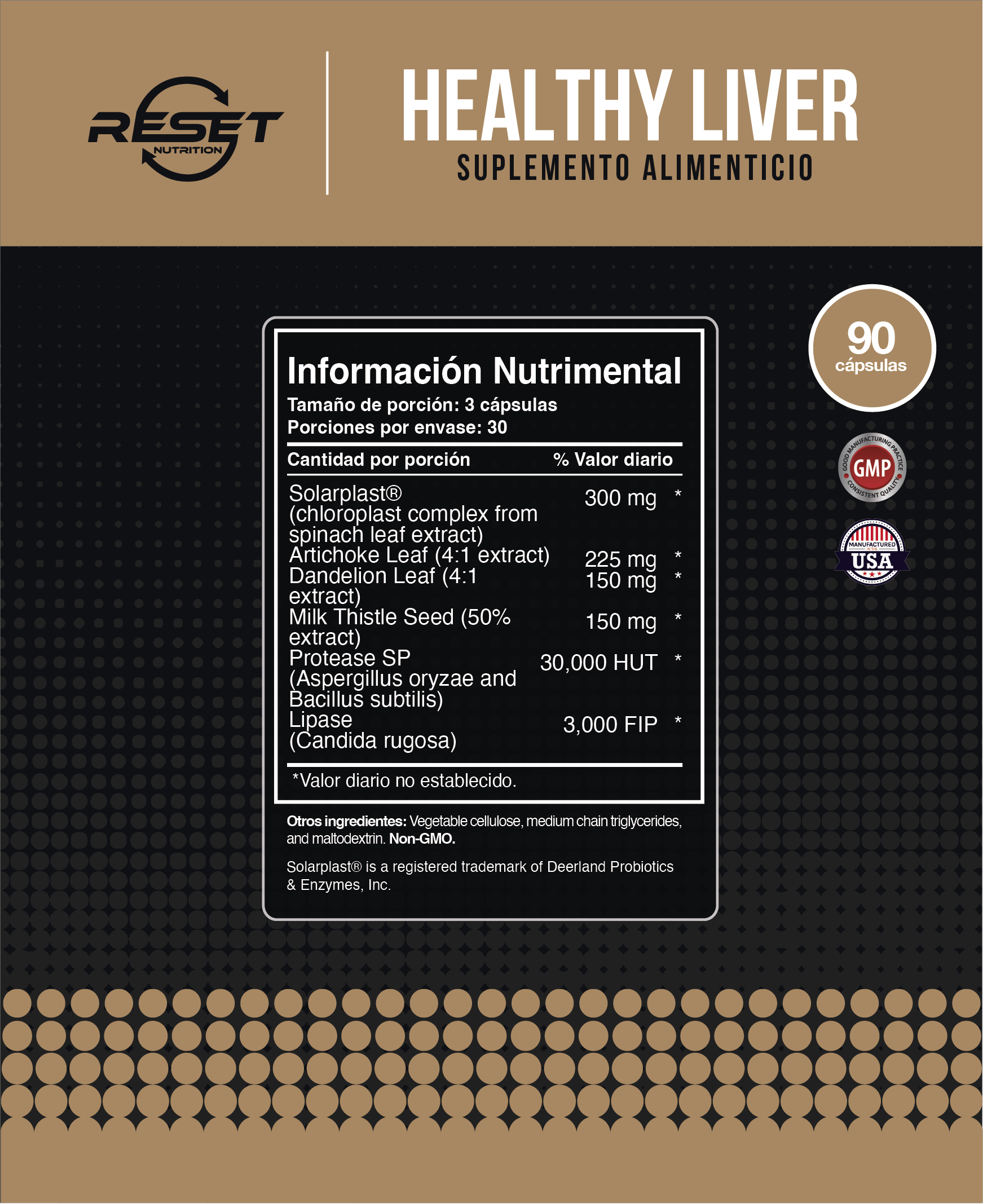 Foto 5 pulgar | Reset Nutrition | Healthy Liver | Apoyo Salud Hepatica Para Hombres Y Mujeres | Reset Nutrition | Hecho En Usa | 90