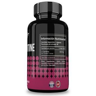 Foto 2 | Reset Nutrition | L-carnitine 500mg | Fatiga Muscular | Para Hombres Y Mujeres | Hecho En Usa | 60 Cápsulas