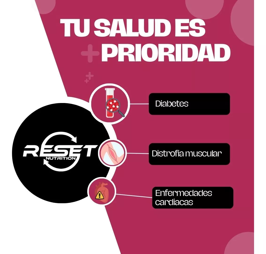Foto 6 pulgar | Reset Nutrition | L-carnitine 500mg  | Fatiga Muscular | Para Hombres Y Mujeres | Hecho En Usa | 60 Cápsulas