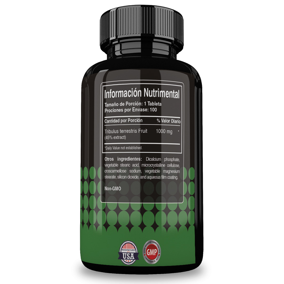 Foto 3 pulgar | Reset Nutrition | Tribulus | Suplemento Potencia Masculina | 100 Tabletas | Hecho En Usa