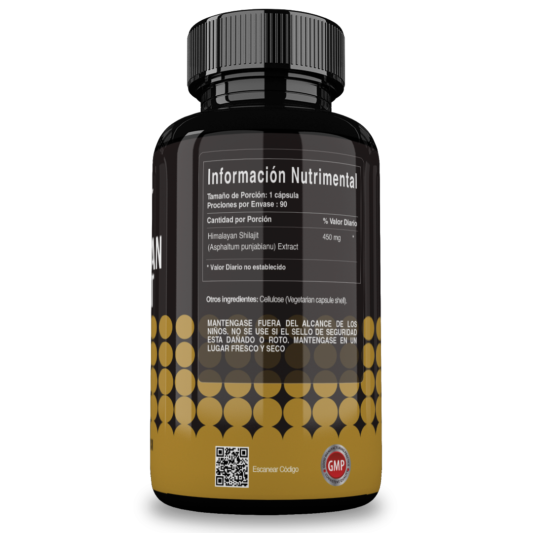 Foto 3 pulgar | Reset Nutrition | Himalayan Shilajit | Energía Y Vitalidad | Antioxidante | 100% Natural Puro | 450 Mg | 90 Cápsulas