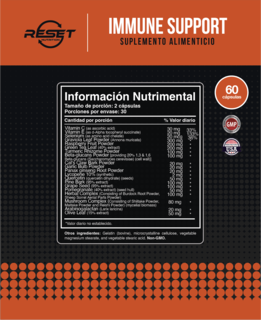 Foto 4 | Reset Nutrition | Immune Support | Apoyo Inmunitario | Hecho En Usa | 60 Cápsulas