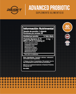 Foto 4 | Reset Nutrition | Advanced Probiotic | Probioticos 60 Billones Ufc’s |defensas Y Digestión | Hecho En Usa | 60 Cáps