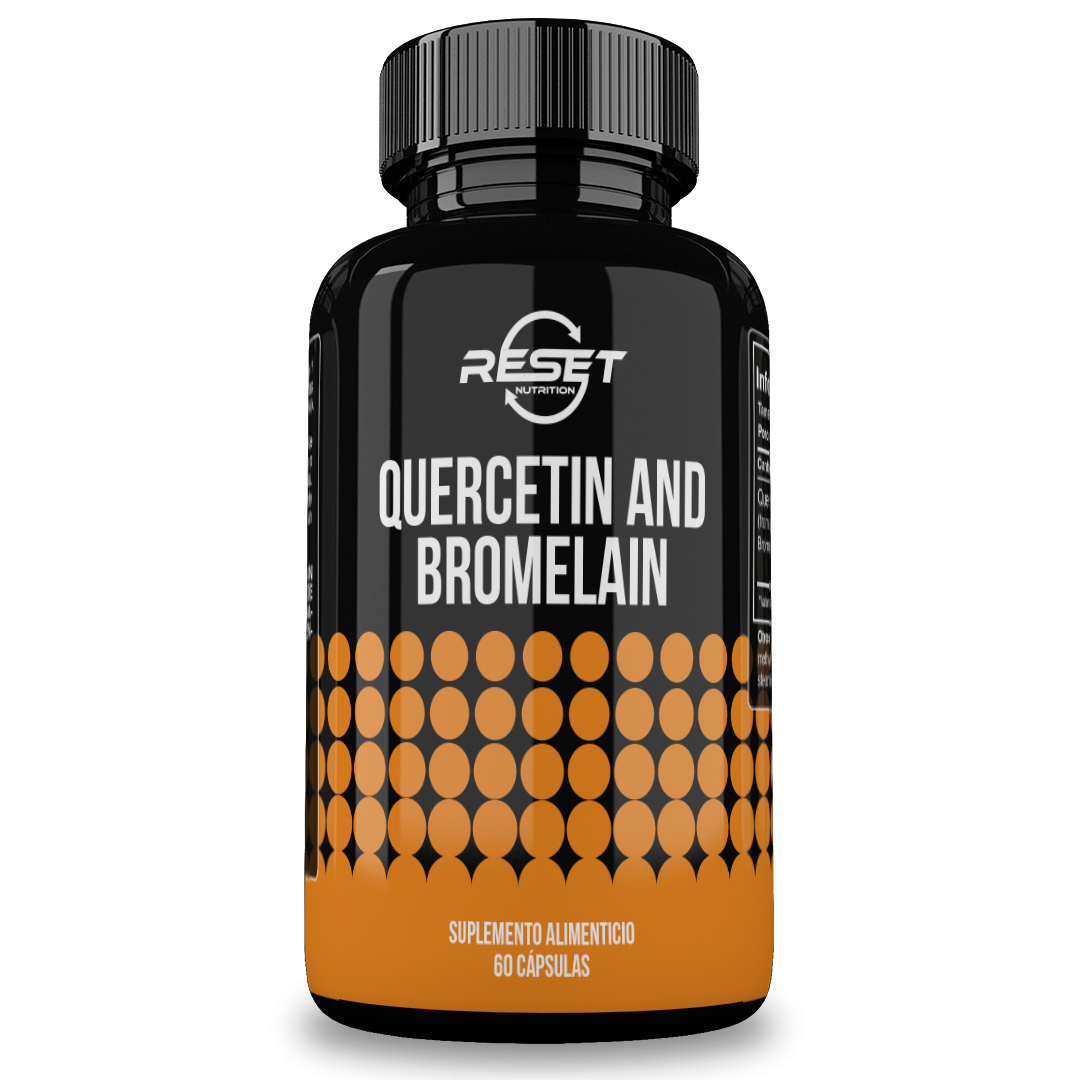Reset Nutrition | Quercetin With Bromelain 500 Mg |  Antioxidante Y Antiinflamatorio | Hecho En Usa | 60 Cápsulas