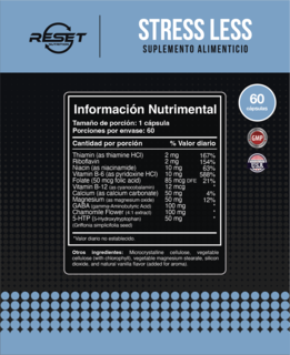 Foto 4 | Reset Nutrition | Stress Less | Mejorar Estado De Animo Y Estrés | Hecho En Usa | 60 Cápsulas