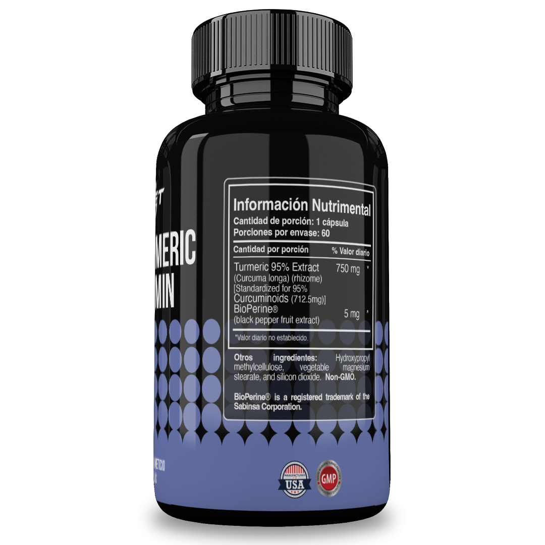 Foto 3 pulgar | Reset Nutrition | Full Turmeric Curcumin 750 Mg | Cúrcuma | Antiinflamatorio | Hecho En Usa | 60 Cápsulas