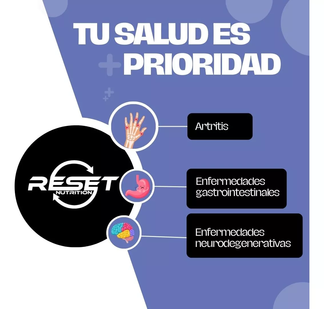 Foto 6 pulgar | Reset Nutrition | Full Turmeric Curcumin 750 Mg | Cúrcuma | Antiinflamatorio | Hecho En Usa | 60 Cápsulas
