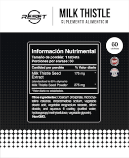 Foto 4 | Reset Nutrition | Milk Thistle Complex | Presión Alta | Hipertensión | Cardo Mariano | Hecho En Usa | 450 Mg | 60 Ta