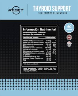 Foto 4 | Reset Nutrition | Thyroid Support | Suplemento De Apoyo Para La Tiroides | Hecho En Usa | 60 Cápsulas