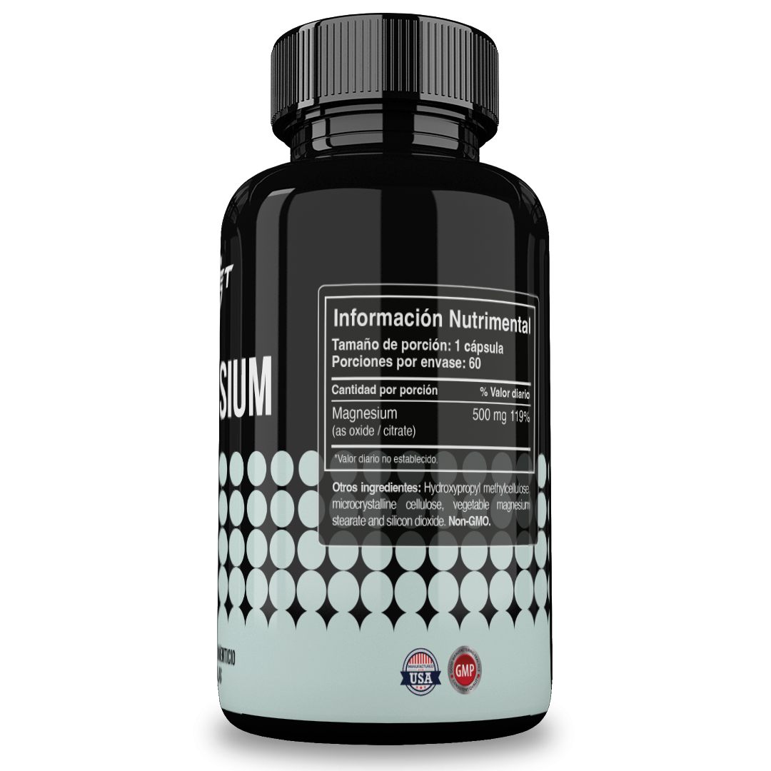 Foto 3 pulgar | Reset Nutrition | Magnesium | 500 Mg | Regulación Del Sueño | Magnesio | Hecho En Usa | 60 Cápsulas