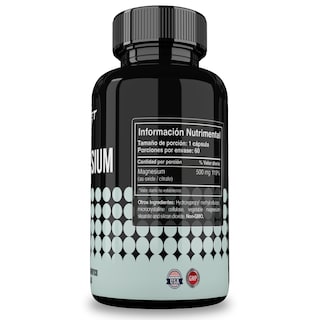 Foto 2 | Reset Nutrition | Magnesium | 500 Mg | Regulación Del Sueño | Magnesio | Hecho En Usa | 60 Cápsulas