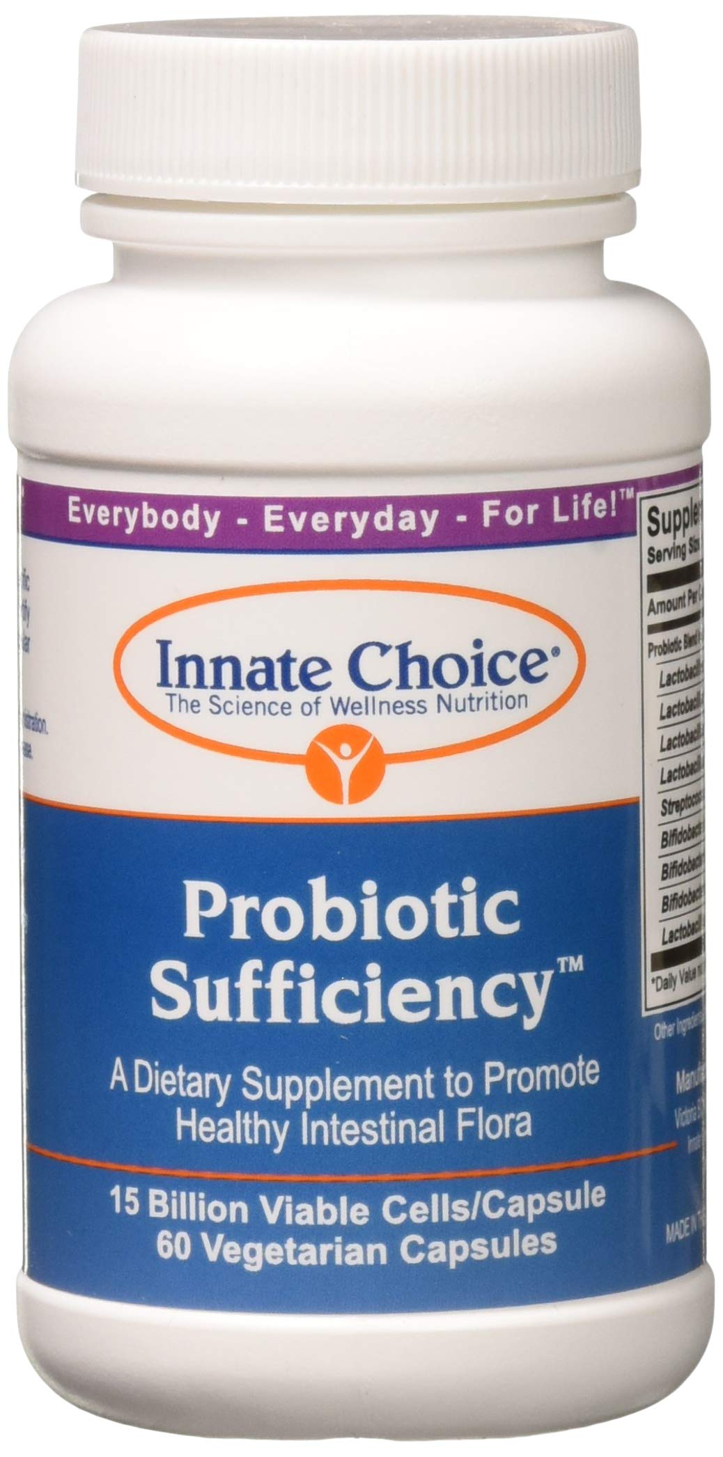 Foto 2 pulgar | Suplemento Innate Choice Probiotic Suficiency 60 Cápsulas - Venta Internacional