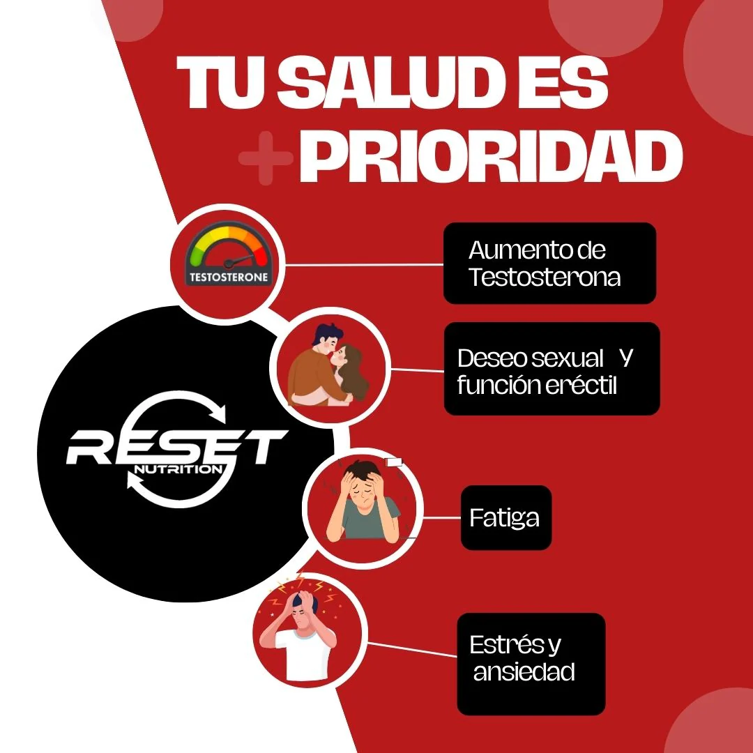 Foto 4 | Potencializador para Hombres Reset Nutrition Test Booster 60 Tabletas