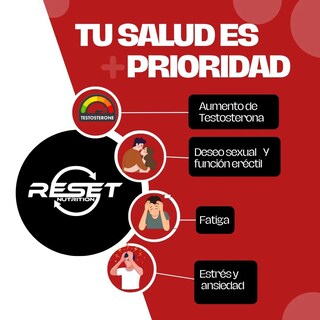 Foto 4 | Potencializador para Hombres Reset Nutrition Test Booster 60 Tabletas