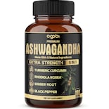 Cápsulas De Suplemento Agobi Ashwagandha 5 En 1 Con Cúrcuma, 180 Unidades - Venta Internacional.