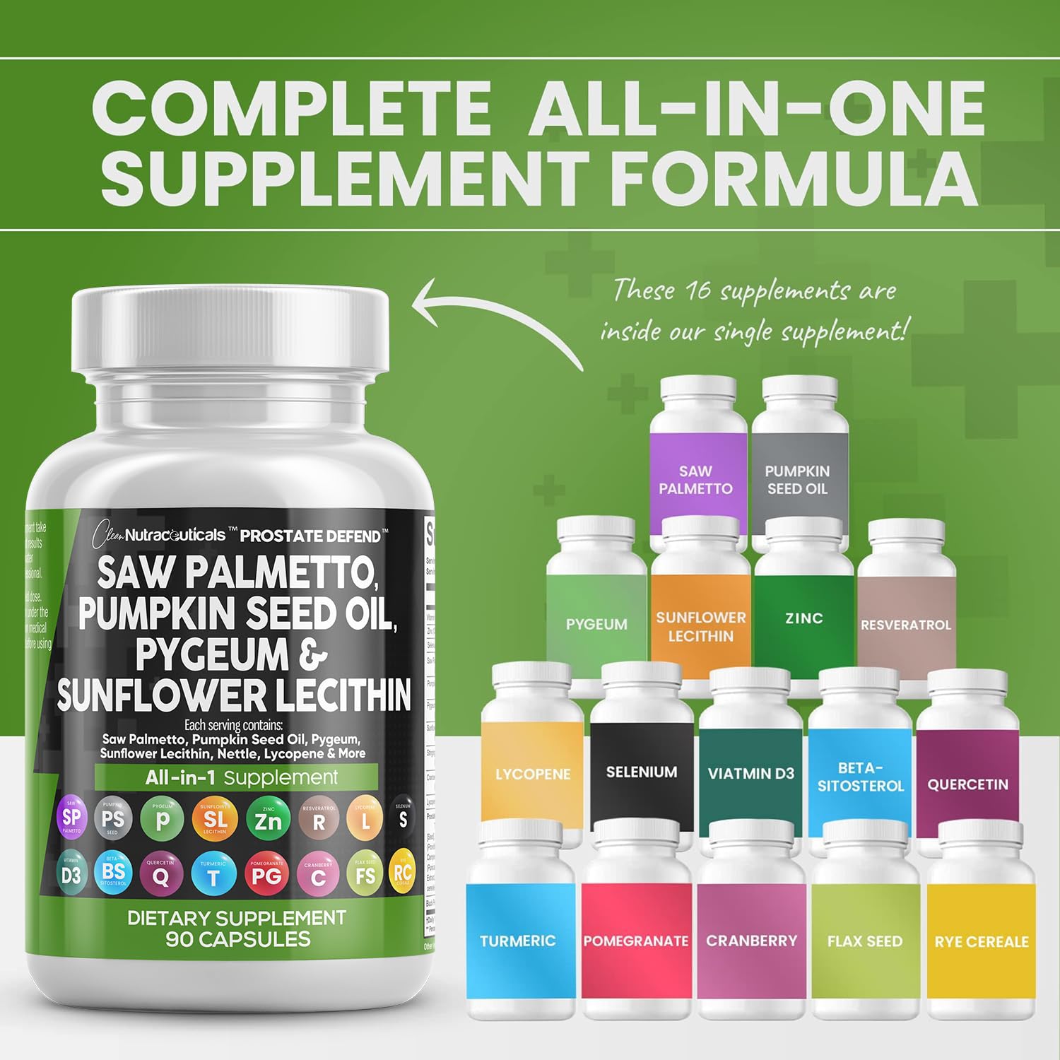 Foto 3 pulgar | Suplemento Clean Nutraceuticals Prostate Defend 90 Cápsulas - Venta Internacional.