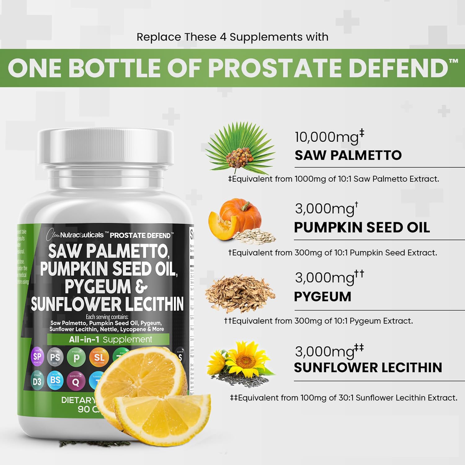 Foto 4 pulgar | Suplemento Clean Nutraceuticals Prostate Defend 90 Cápsulas - Venta Internacional.