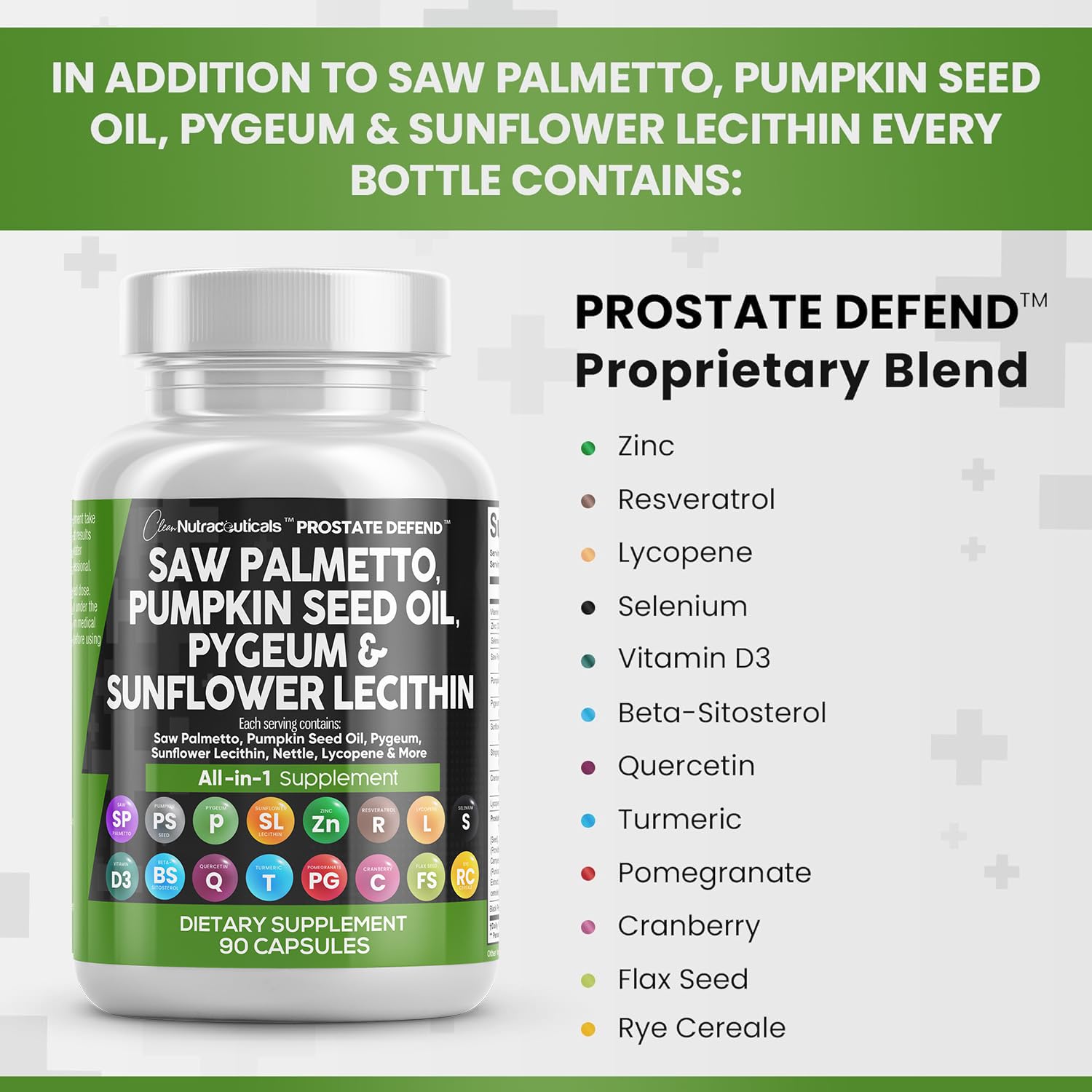 Foto 6 pulgar | Suplemento Clean Nutraceuticals Prostate Defend 90 Cápsulas - Venta Internacional.