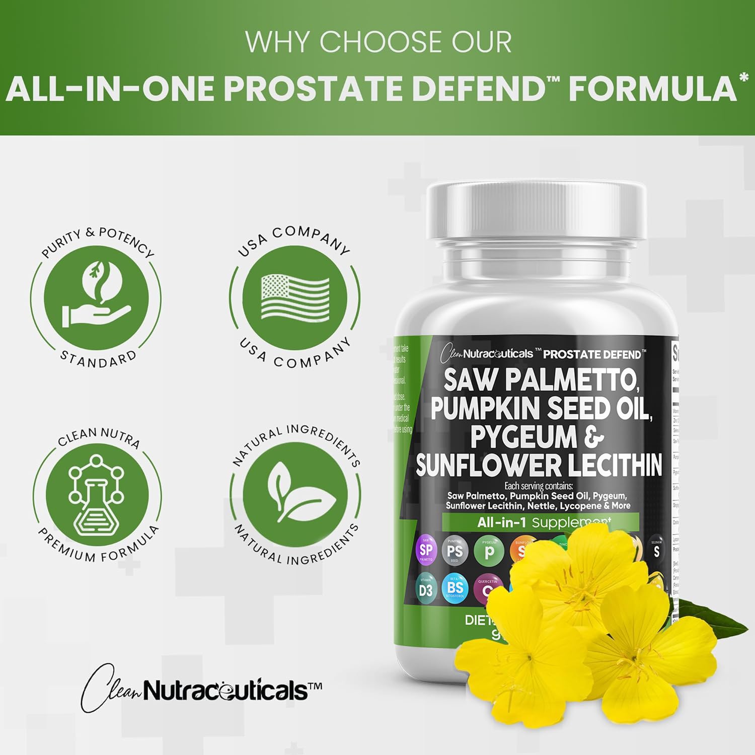 Foto 7 pulgar | Suplemento Clean Nutraceuticals Prostate Defend 90 Cápsulas - Venta Internacional.