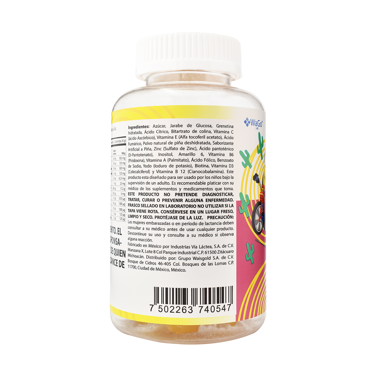 Foto 4 pulgar | Gummies Minions Wago Lab 120 Pzas. Cont. 240g Gomitas Con Vitaminas Y Minerales Para Niños Y Adultos
