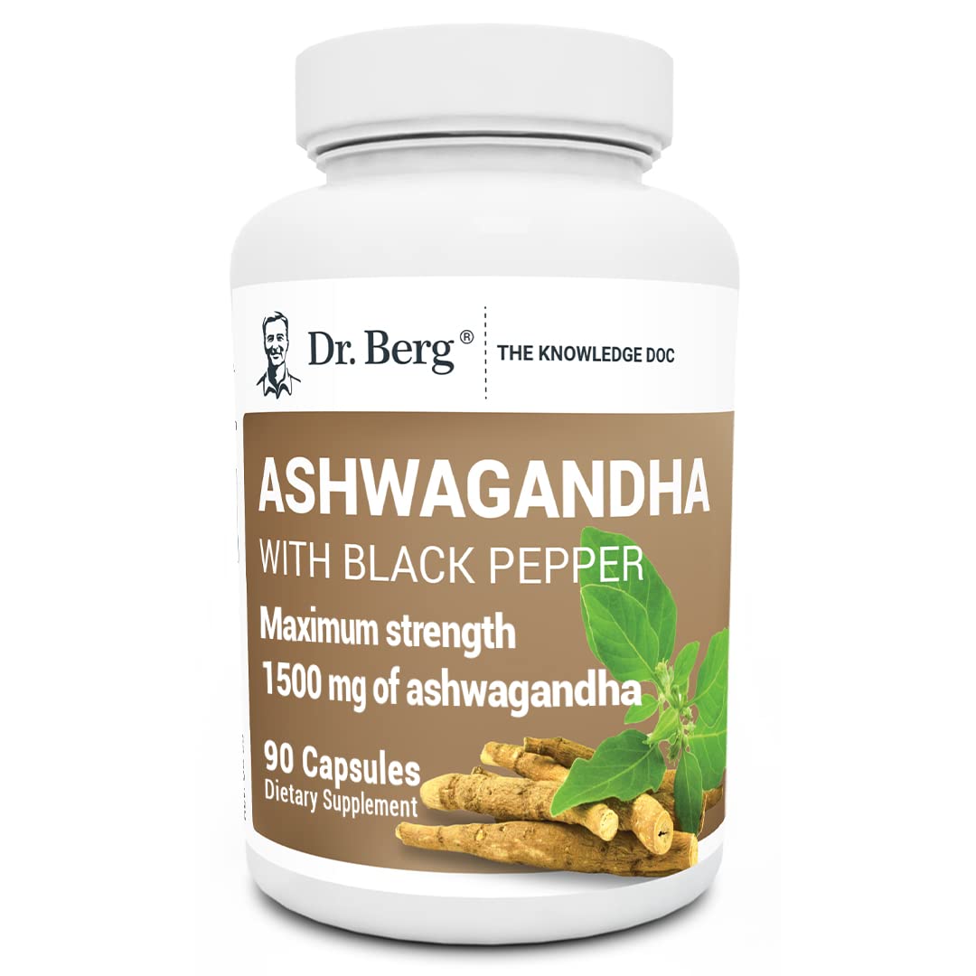 Foto 2 pulgar | Suplemento Dr. Berg Ashwagandha 1500 mg con Pimienta Negra 90 Cápsulas - Venta Internacional