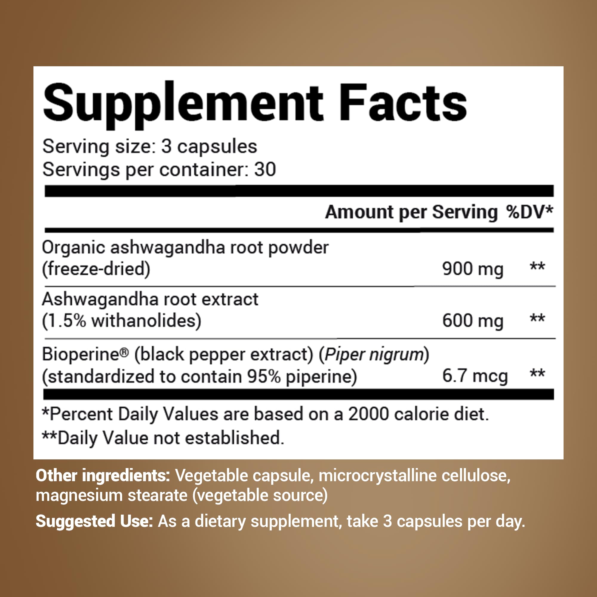 Foto 3 pulgar | Suplemento Dr. Berg Ashwagandha 1500 mg con Pimienta Negra 90 Cápsulas - Venta Internacional