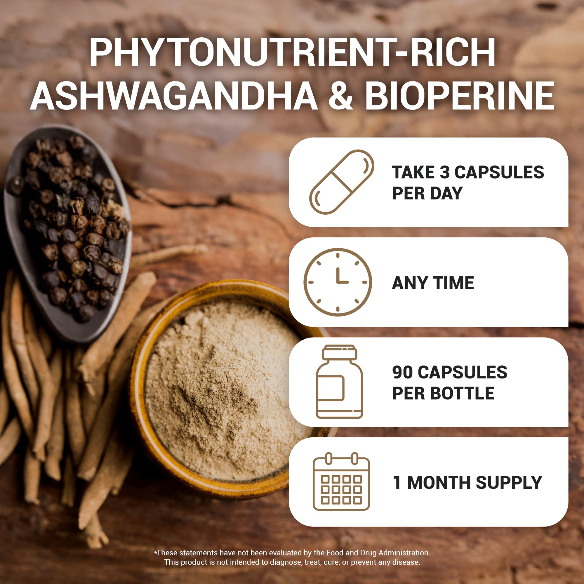 Foto 6 pulgar | Suplemento Dr. Berg Ashwagandha 1500 mg con Pimienta Negra 90 Cápsulas - Venta Internacional
