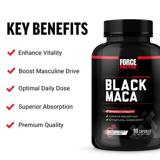 Foto 2 | Suplemento de Vitalidad Force Factor de Raíz de Maca Negra 1000 mg - Venta Internacional