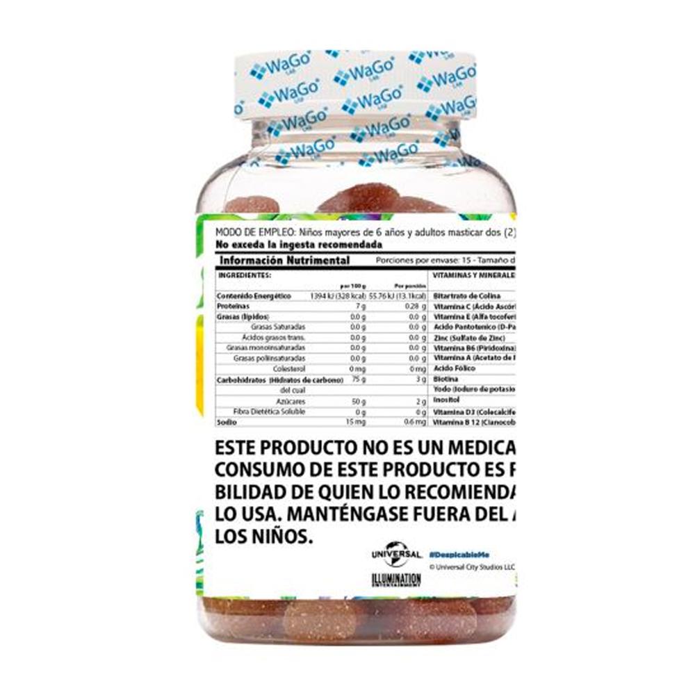 Foto 4 pulgar | Suplemento Alimenticio Minions Gummies 30 Piezas