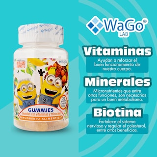 Foto 4 | Suplemento Alimenticio Minions Gummies 30 Piezas