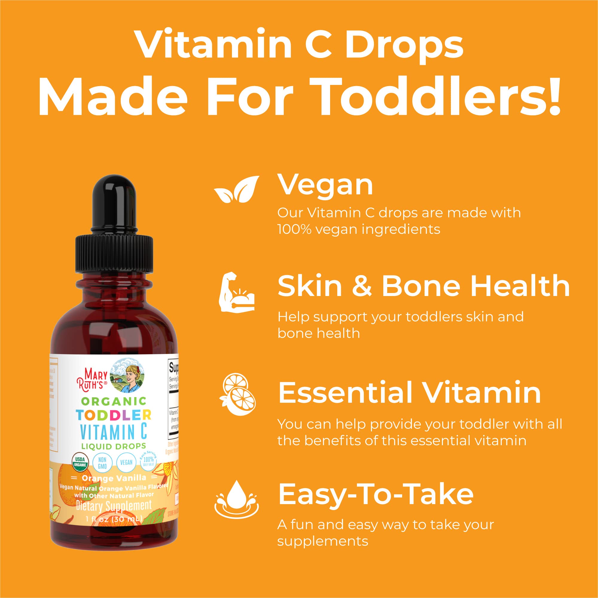 Foto 5 pulgar | Gotas de Vitamina C Maryruth Organics para Niños de 1 A 3 Años 30 Dosis - Venta Internacional