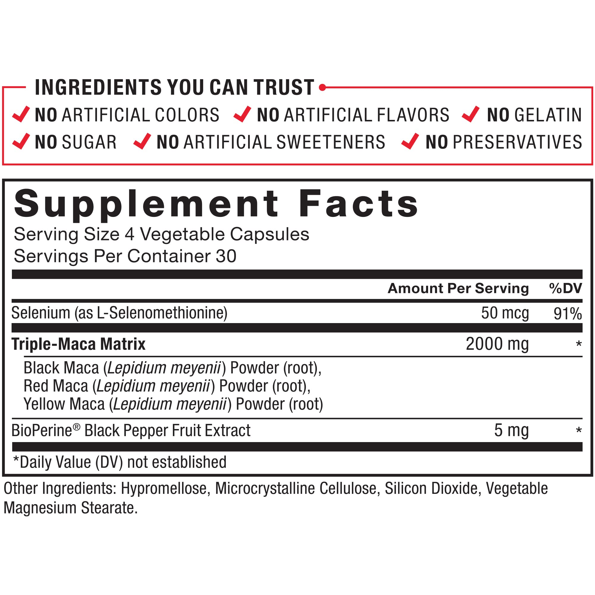 Foto 6 pulgar | Suplemento Force Factor Maca Max 2000 mg 120 Cápsulas - Venta Internacional