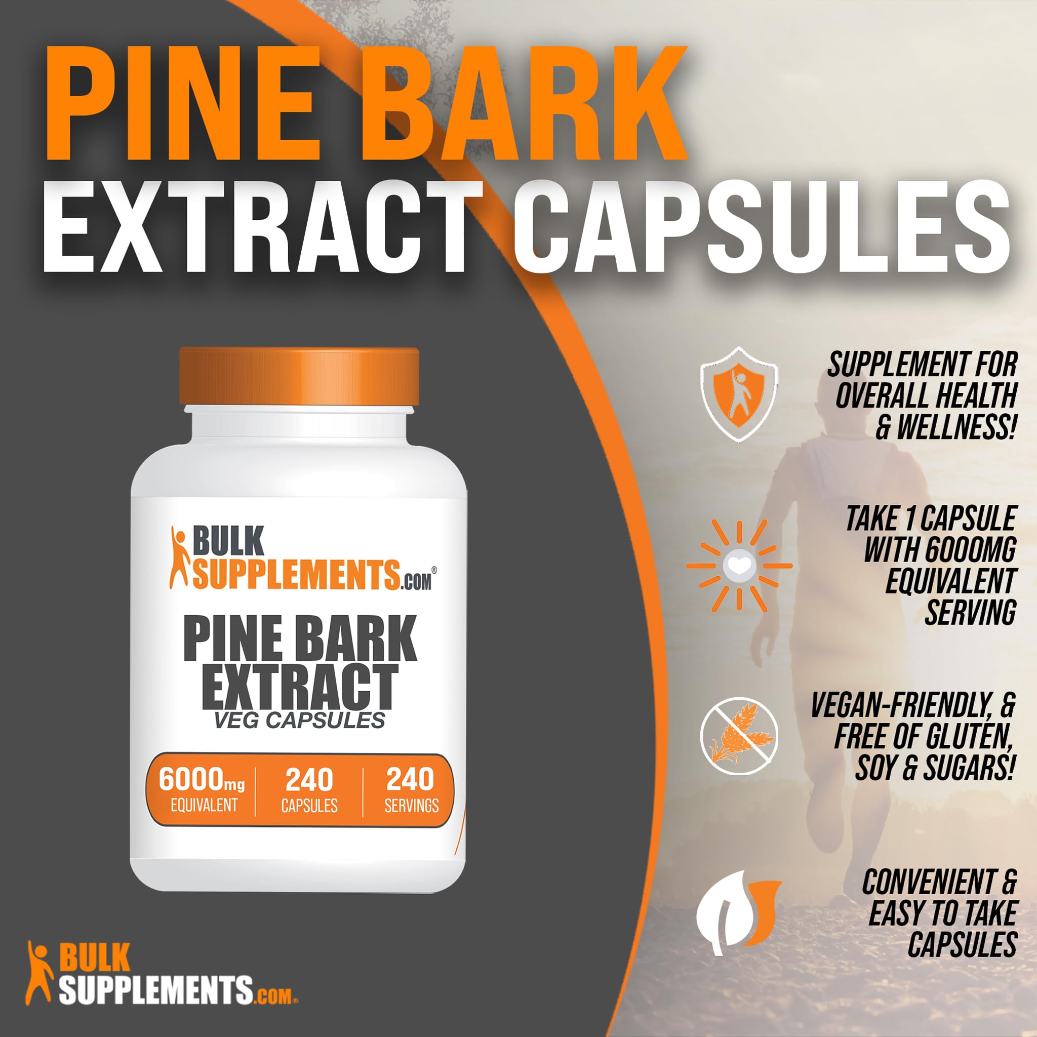 Foto 4 pulgar | Suplemento A Granel: Extracto De Corteza De Pino, 6000 Mg, 240 Cápsulas - Venta Internacional.