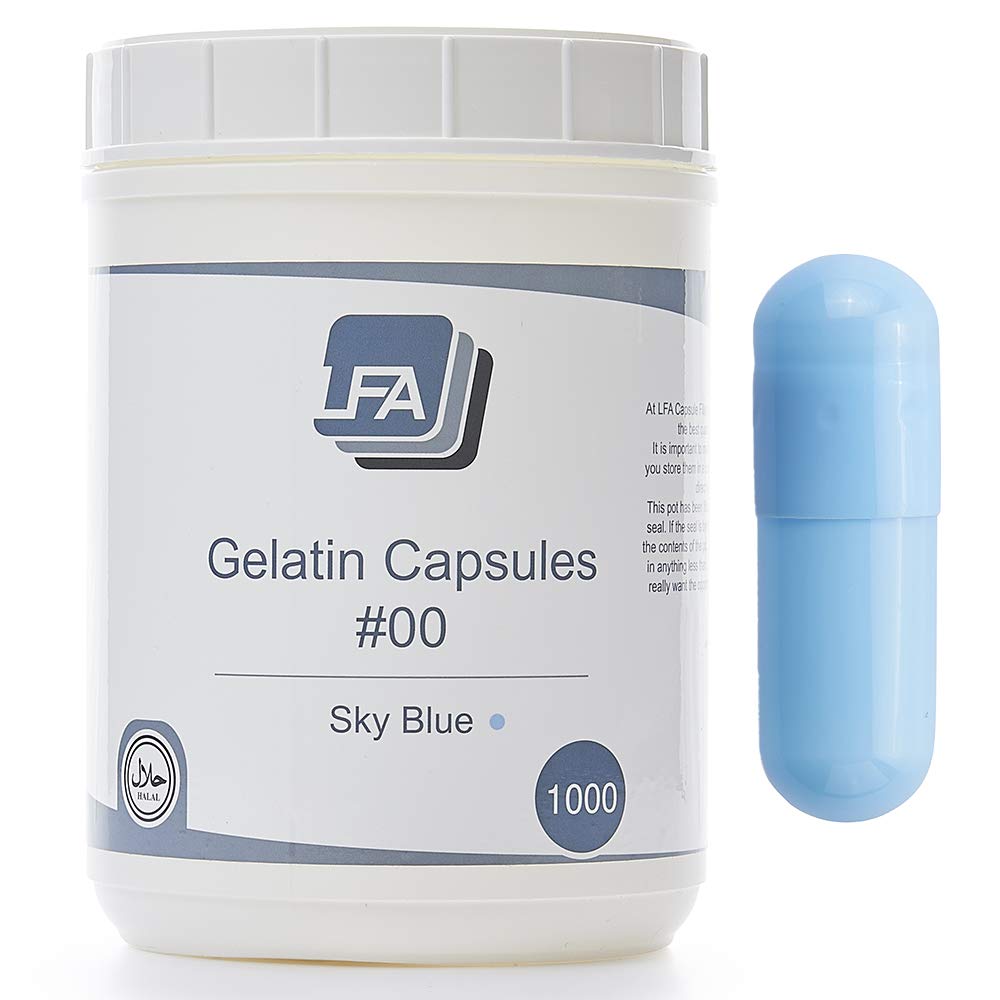 Foto 1 | Cápsulas Vacías Lfa, Prensas Para Tabletas, Tamaño 00, Gelatina Azul Cielo - Venta Internacional.