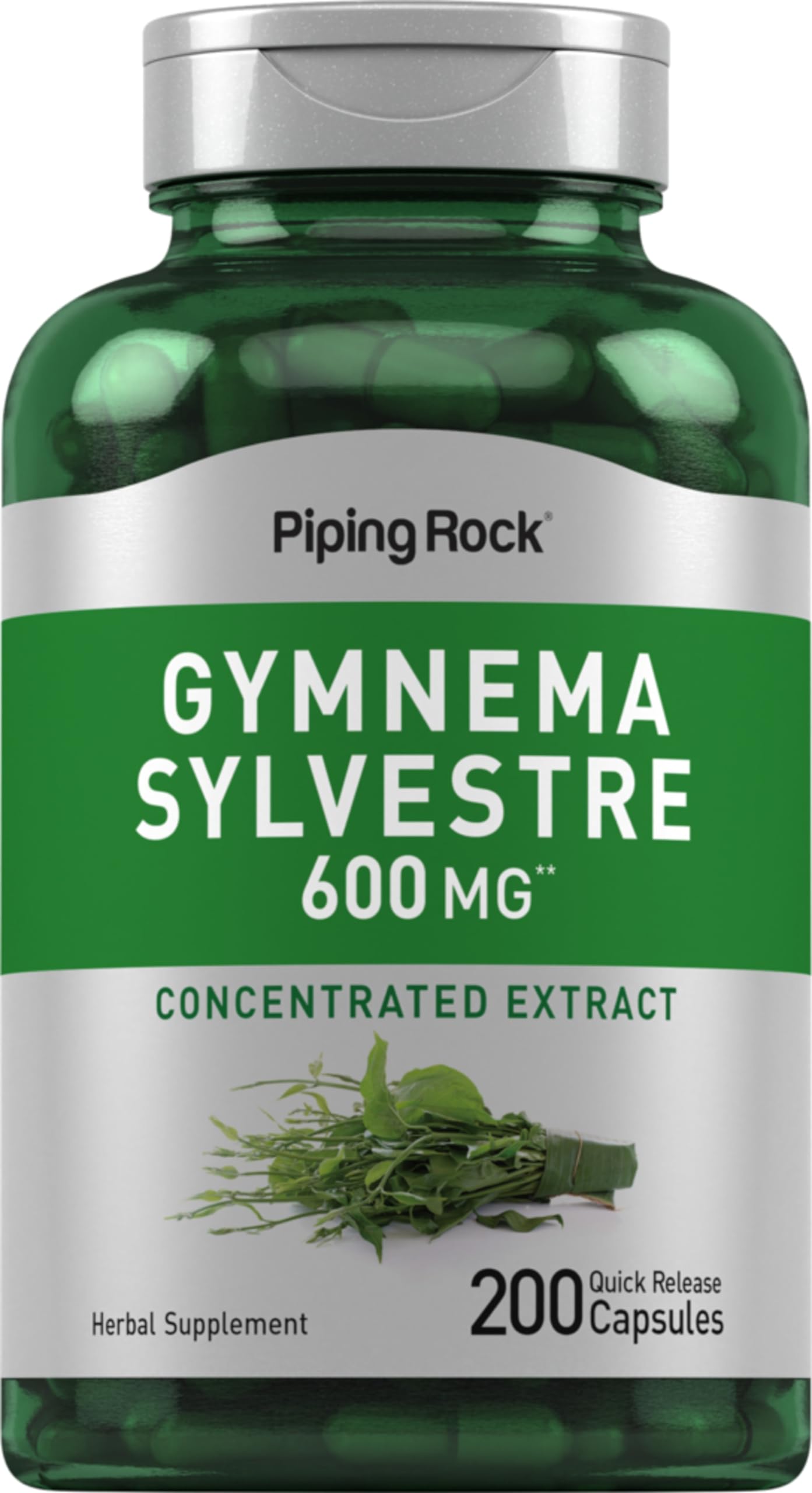 Foto 2 pulgar | Suplementos Piping Rock Gymnema Sylvestre 600 Mg 200 Cápsulas - Venta Internacional.