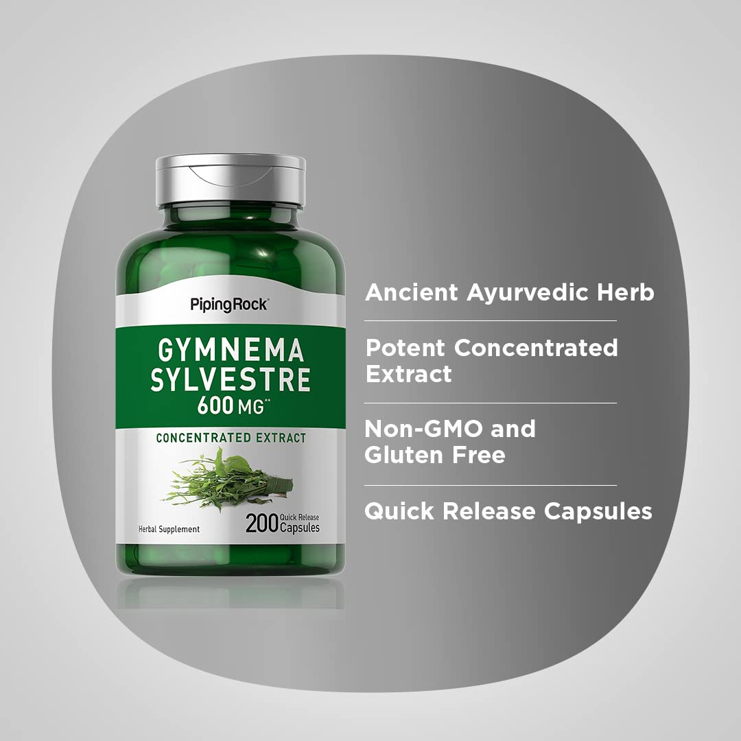 Foto 4 | Suplementos Piping Rock Gymnema Sylvestre 600 Mg 200 Cápsulas - Venta Internacional.