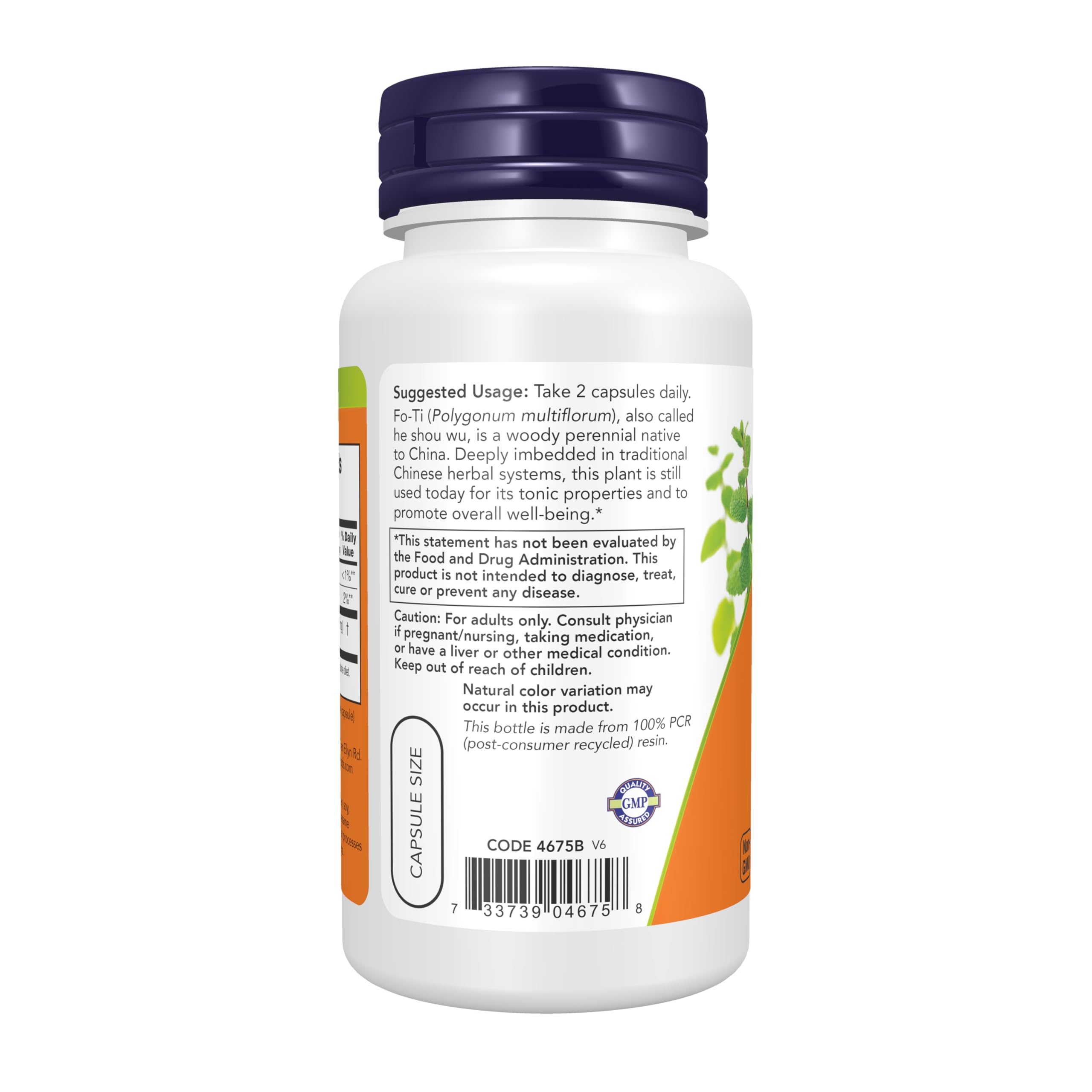 Foto 4 pulgar | Suplemento Now Foods Fo-ti Polygonum Multiflorum 560 Mg 100 Cápsulas - Venta Internacional