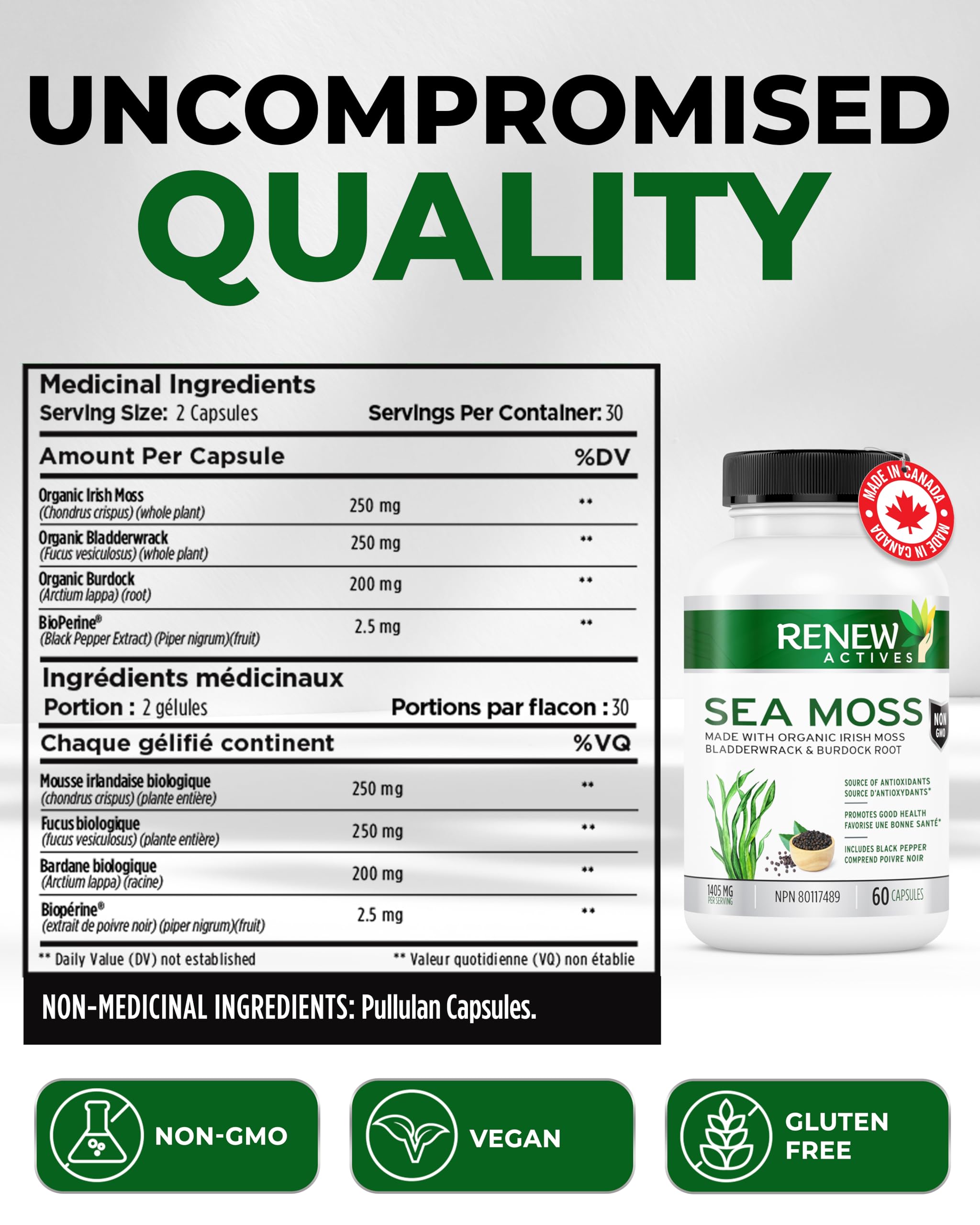 Foto 4 | Cápsulas Sea Moss Renew Actives Triple-action 60 Cápsulas - Venta Internacional.