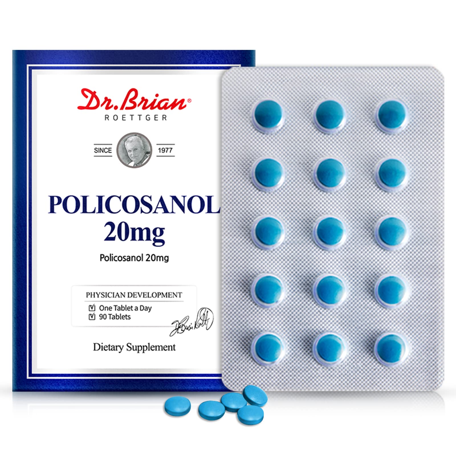 Foto 2 pulgar | Suplemento Dr. Brian Policosanol 20 Mg De Caña De Azúcar 90 Comprimidos - Venta Internacional.