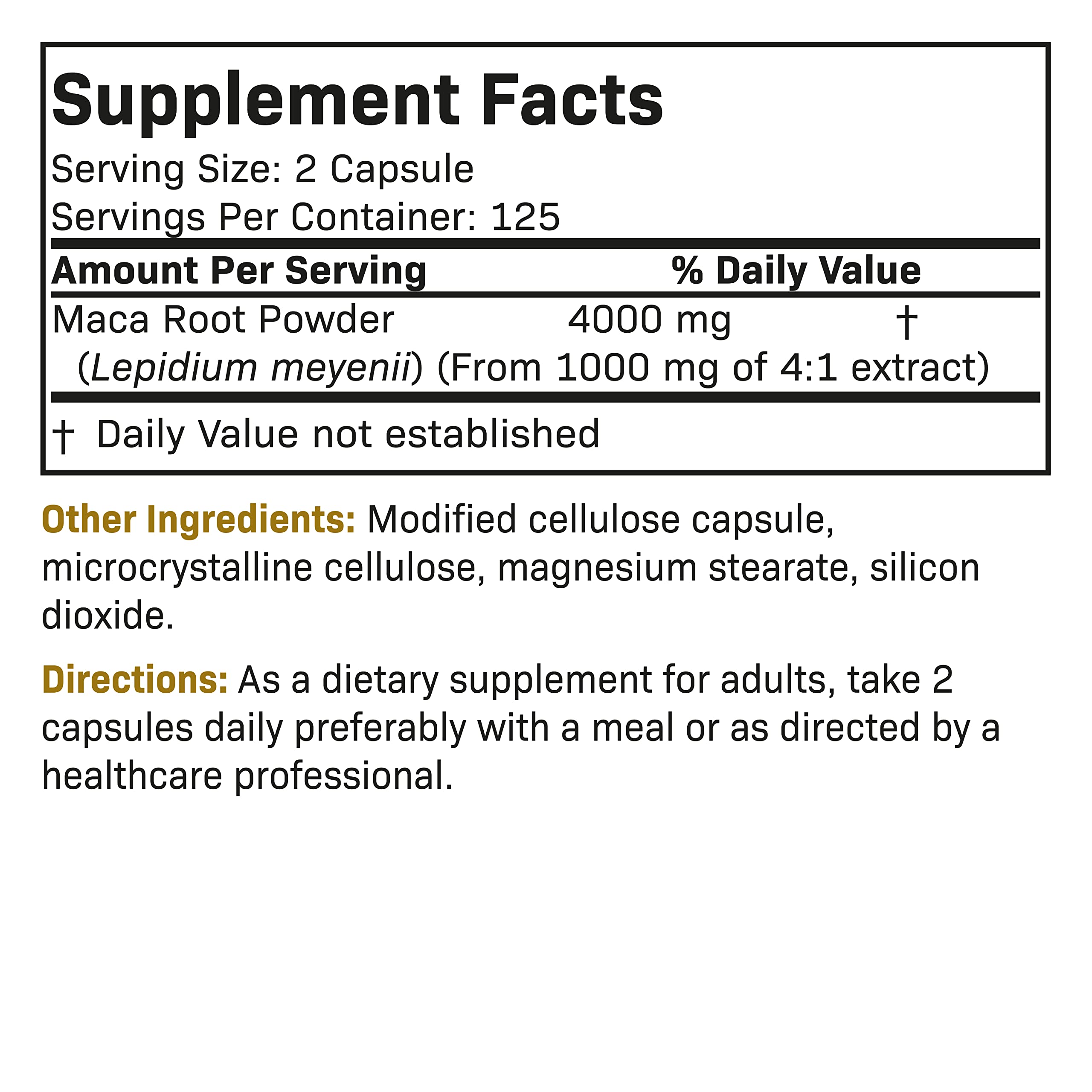 Foto 8 pulgar | Suplemento Futurebiotics De Raíz De Maca Extra Fuerte 4000 Mg - Venta Internacional.