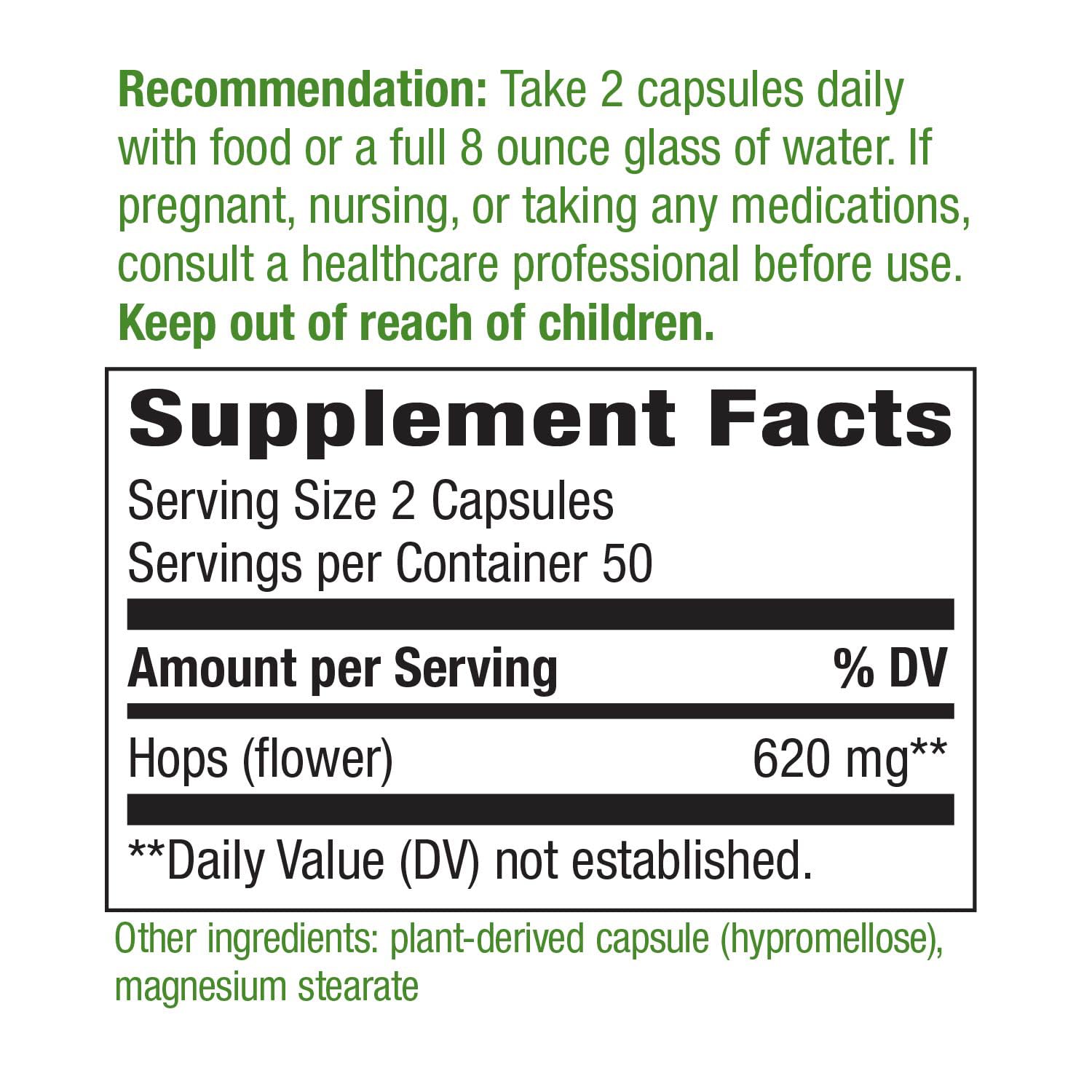 Foto 3 pulgar | Suplemento Nature's Way Con Flores De Lúpulo, 100 Cápsulas, 620 Mg - Venta Internacional.
