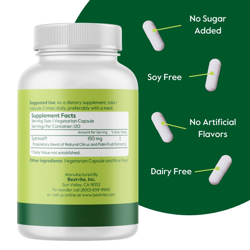 Foto 3 pulgar | Suplemento Bestvite Sytrinol 150 Mg (120 Cápsulas) Vegano - Venta Internacional.