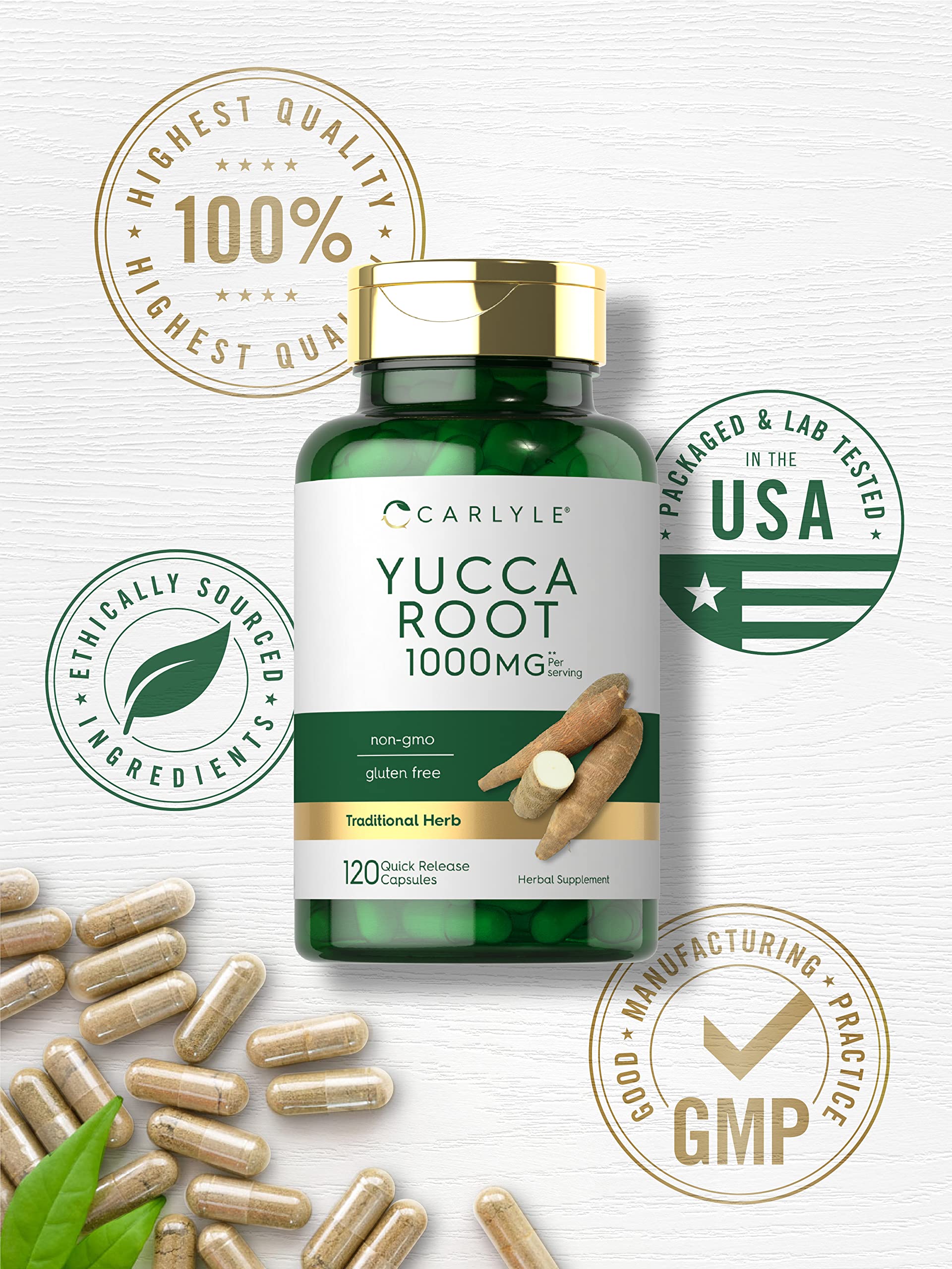 Foto 5 | Suplemento Carlyle Yucca Root 1000 Mg 120 Cápsulas - Venta Internacional.