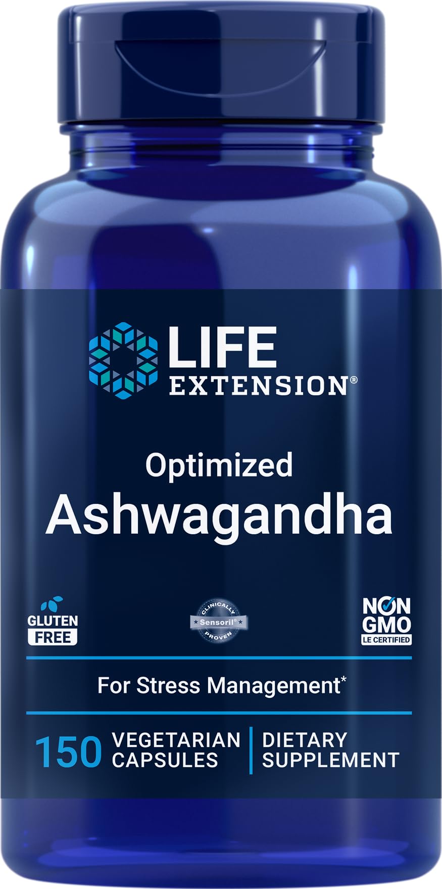 Ashwagandha Optimizada Supplement Life Extension 150 Cápsulas - Venta Internacional.