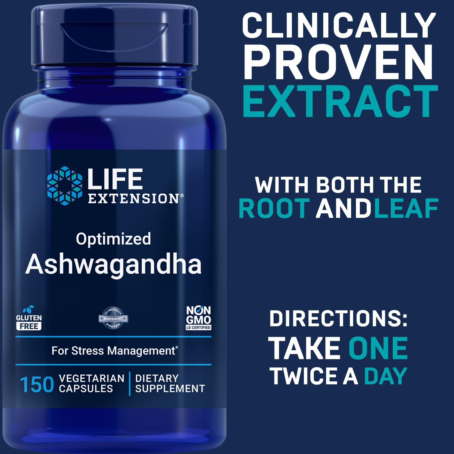 Foto 5 pulgar | Suplemento Ashwagandha Optimizada Life Extension 150 Cápsulas - Venta Internacional