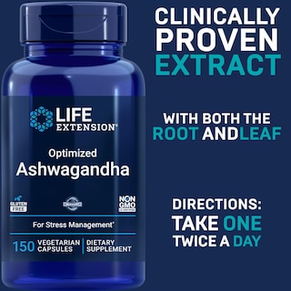 Foto 4 | Suplemento Ashwagandha Optimizada Life Extension 150 Cápsulas - Venta Internacional