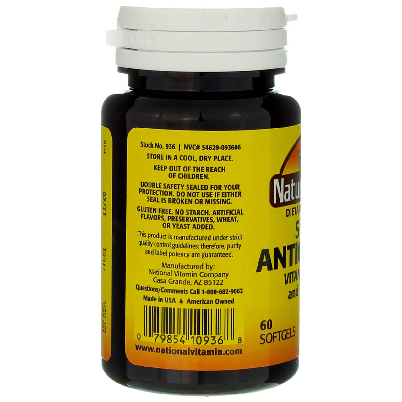 Foto 3 | Suplemento Nature's Blend Super Antioxidant Aces 60 Cápsulas Blandas - Venta Internacional.