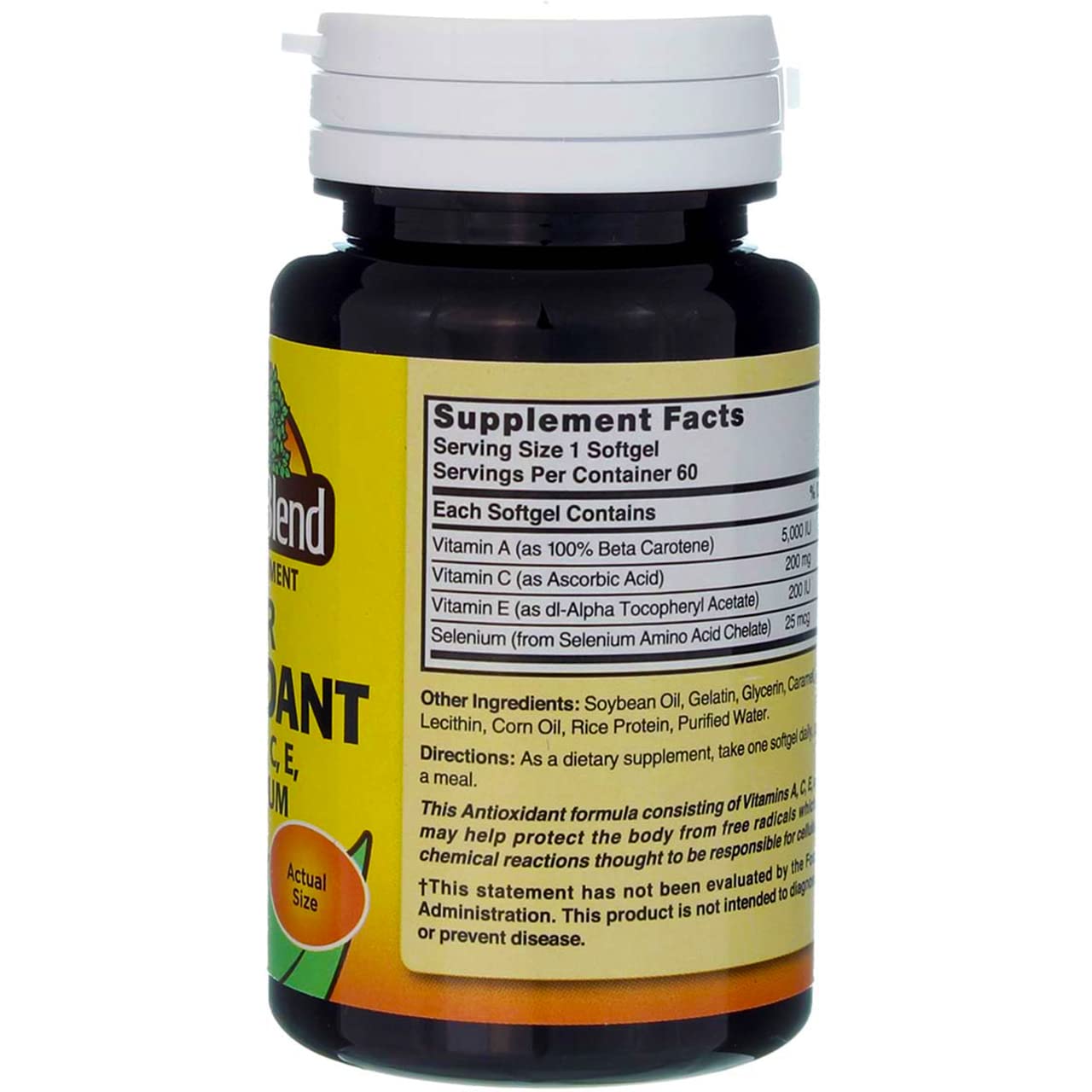 Foto 6 pulgar | Suplemento Nature's Blend Super Antioxidant Aces 60 Cápsulas Blandas - Venta Internacional.